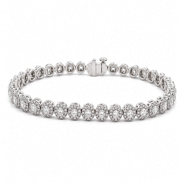 Halo Diamond Tennis Bracelet