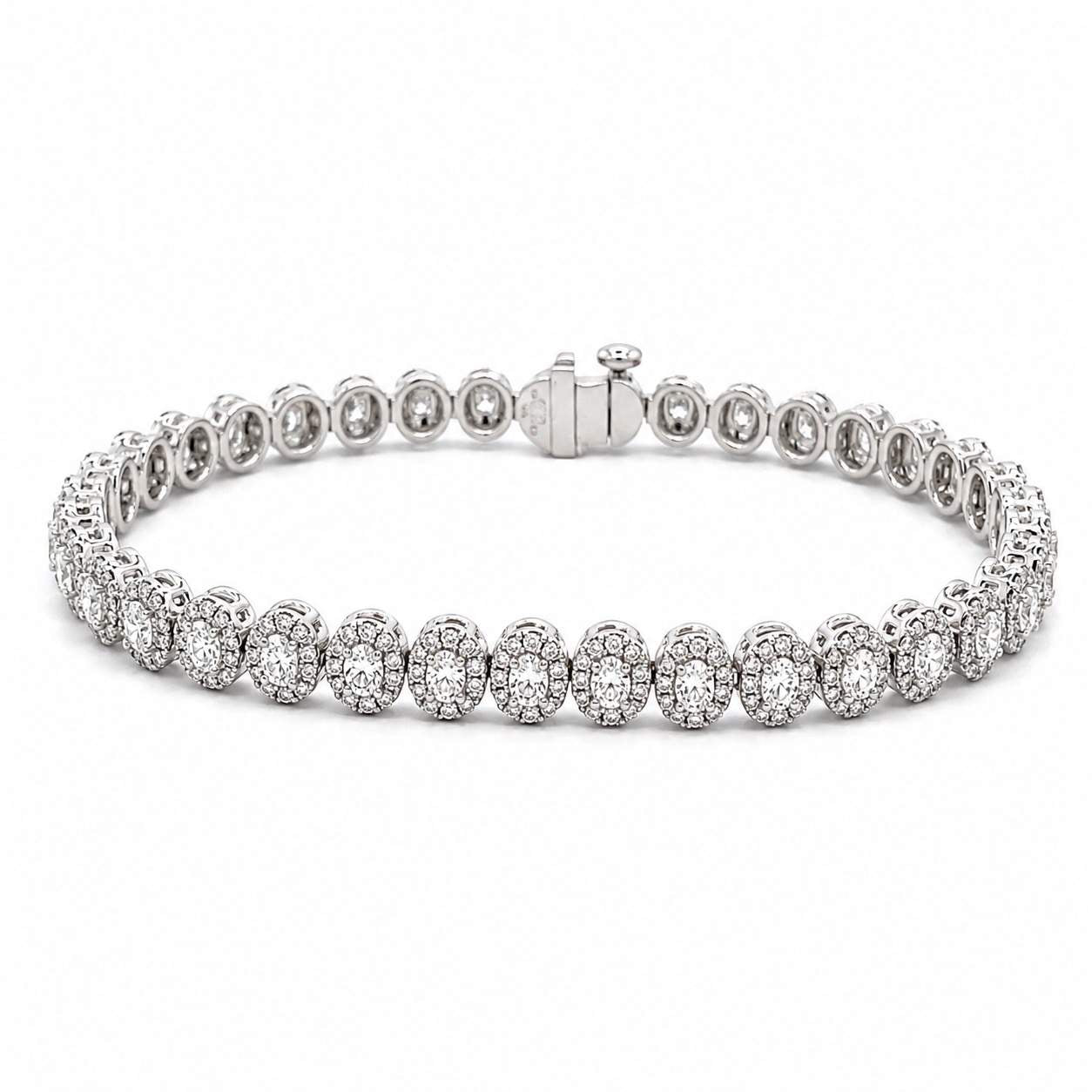 Halo Diamond Tennis Bracelet