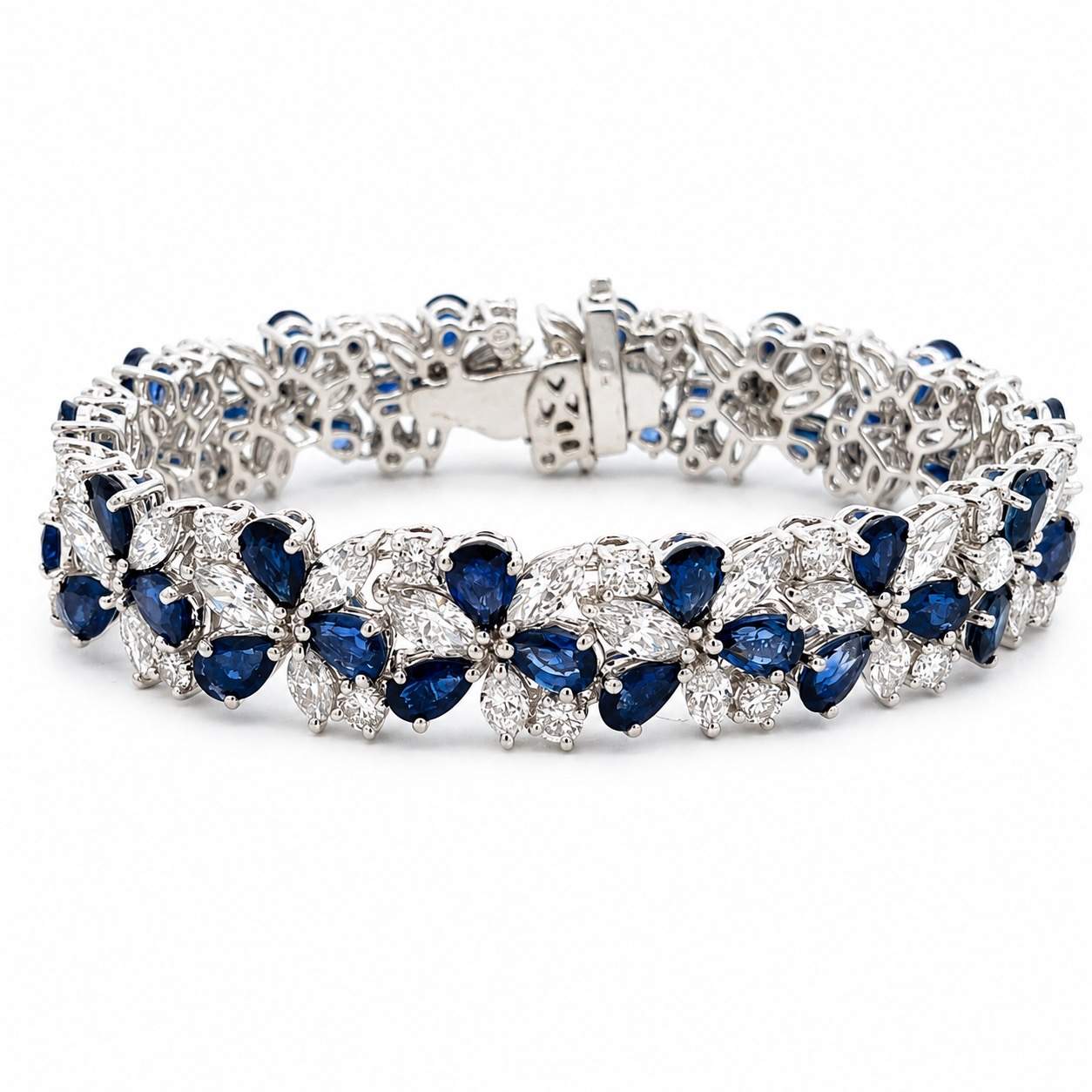 Sapphire Flower Bracelet