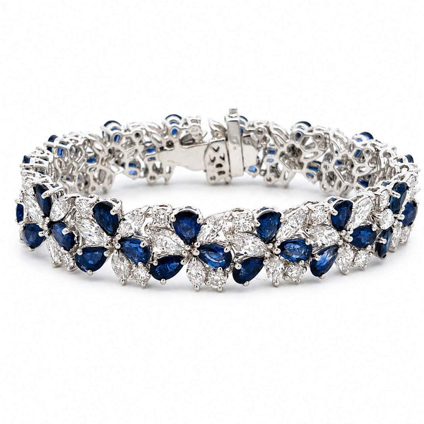 Sapphire Flower Bracelet