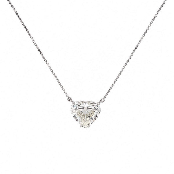 Heart-Shape Diamond Pendant Necklace