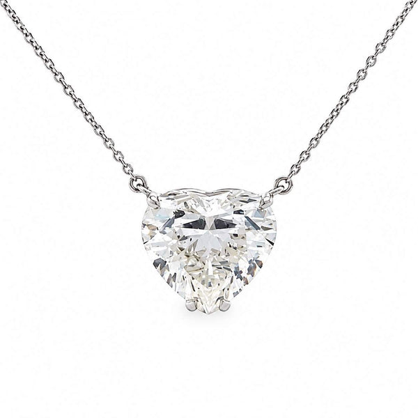 Heart-Shape Diamond Pendant Necklace
