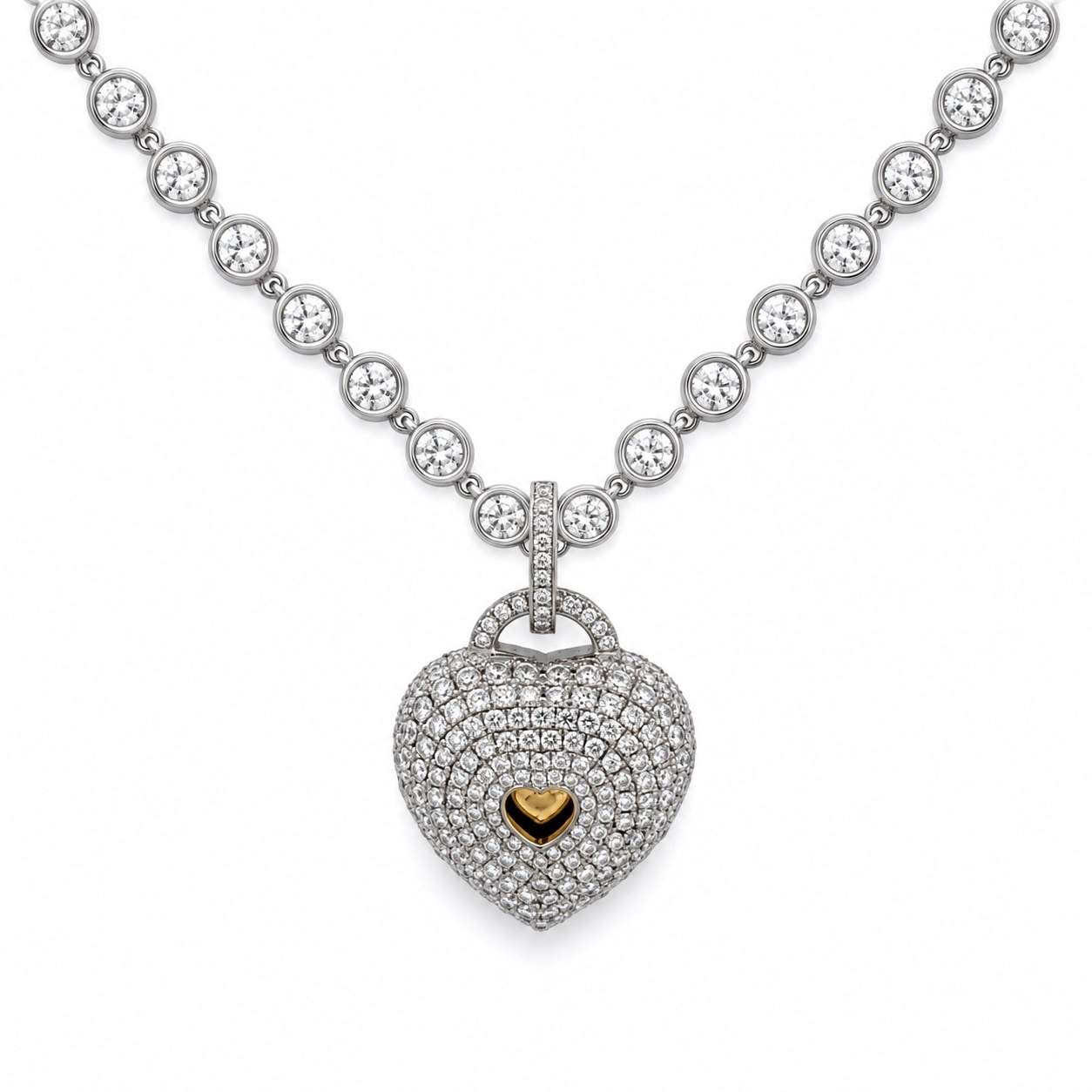 Emerald Heart Pendant Necklace