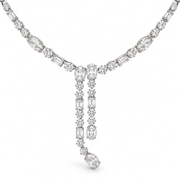 Lariat Diamond Tennis Necklace