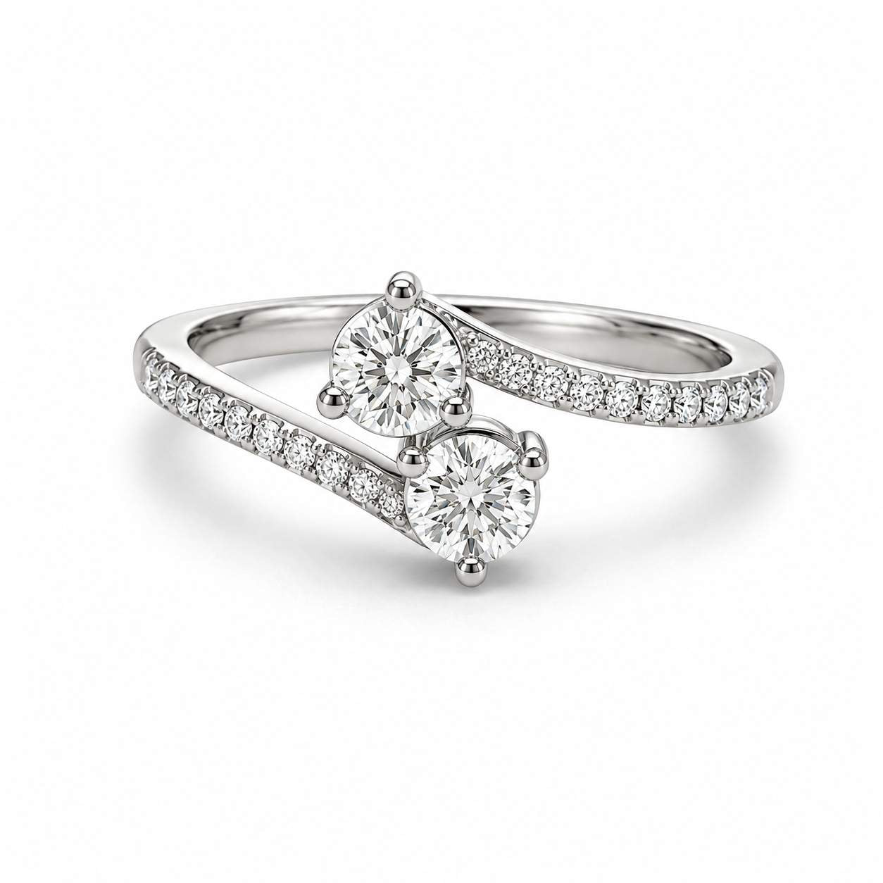 Diamond Bypass Ring