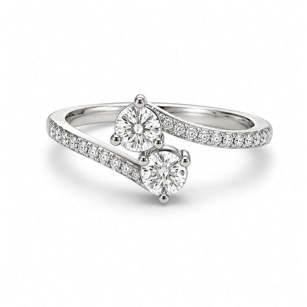 Diamond Bypass Ring
