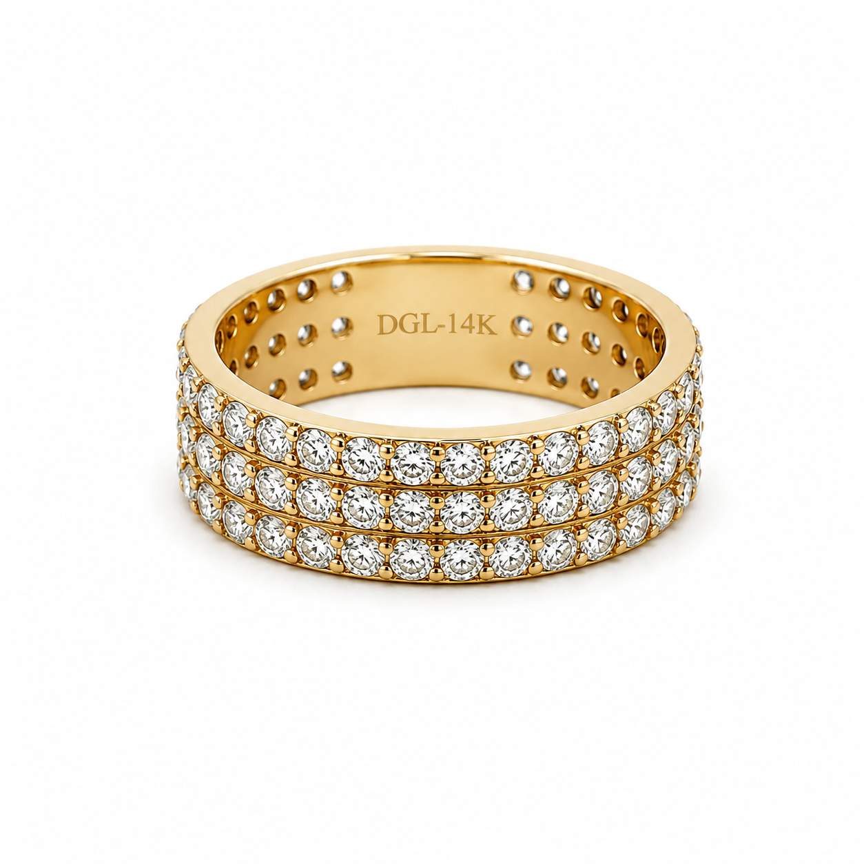 3-Row Diamond Band