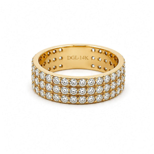 3-Row Diamond Band