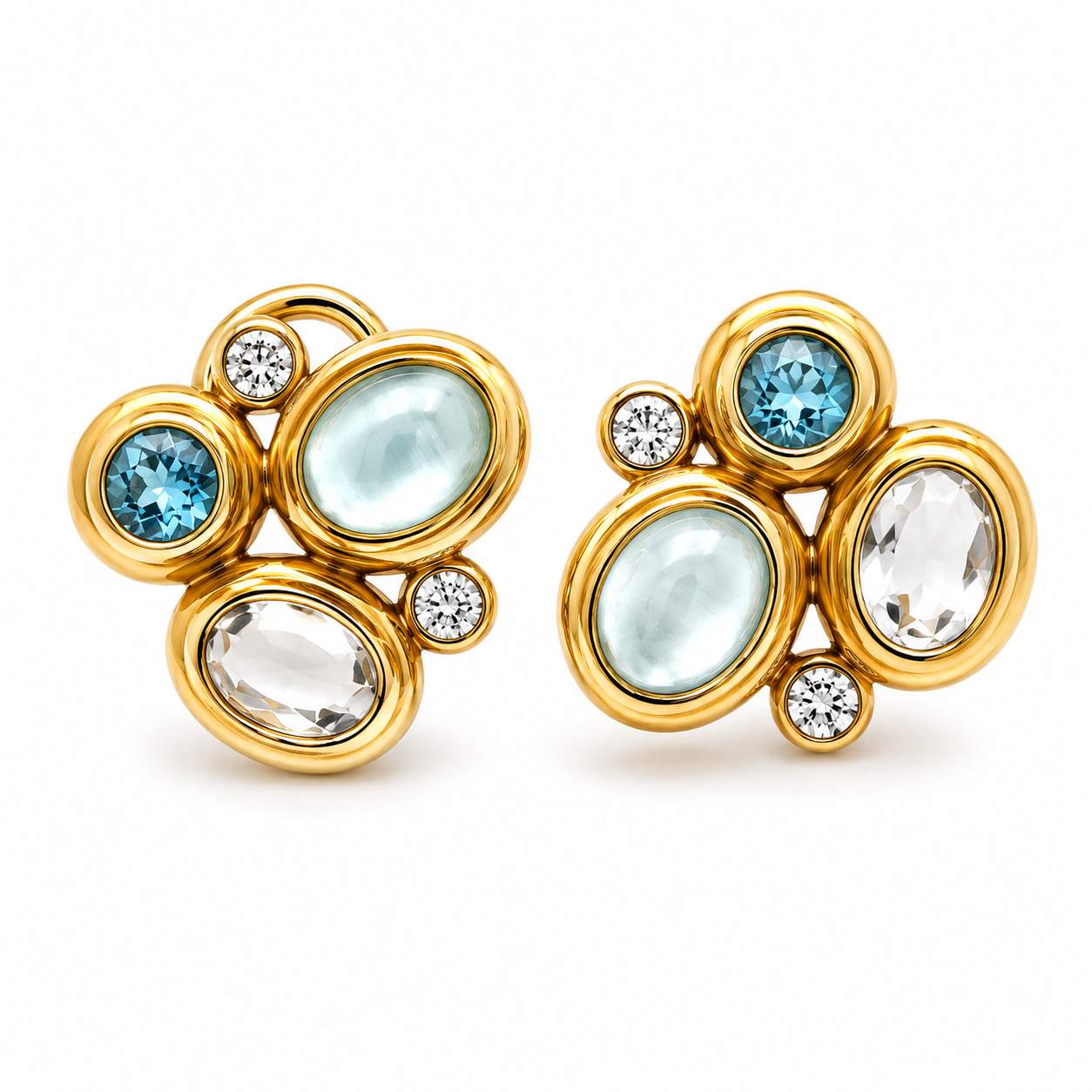'David Yurman' "Mosaic" Cluster Earrings