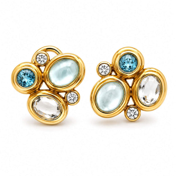 'David Yurman' "Mosaic" Cluster Earrings