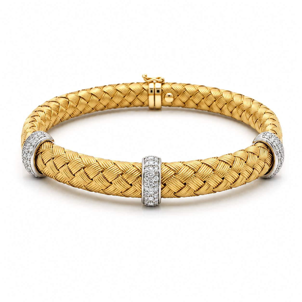 Weave Diamond Bangle