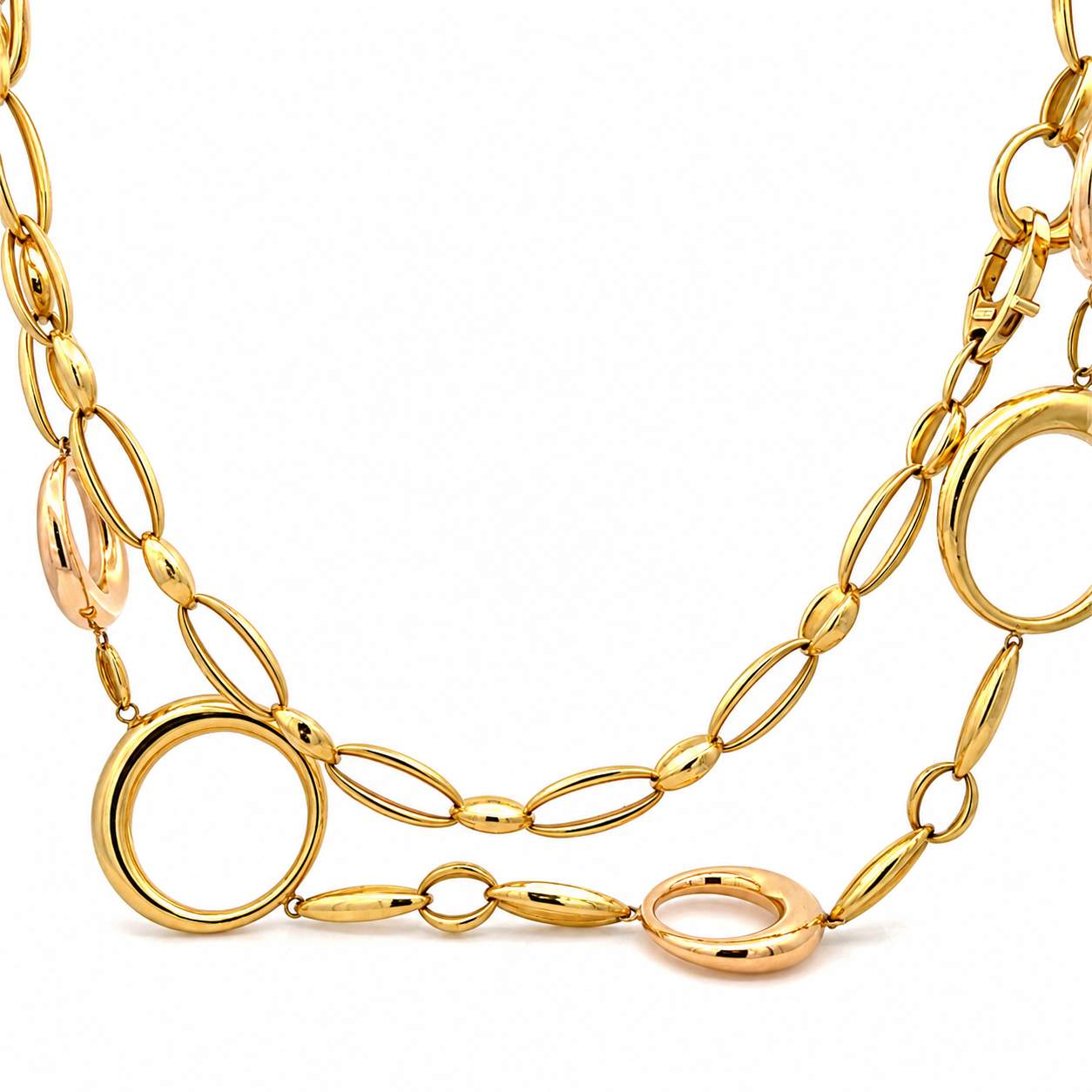 'Chimento' Circle Link Long Necklace