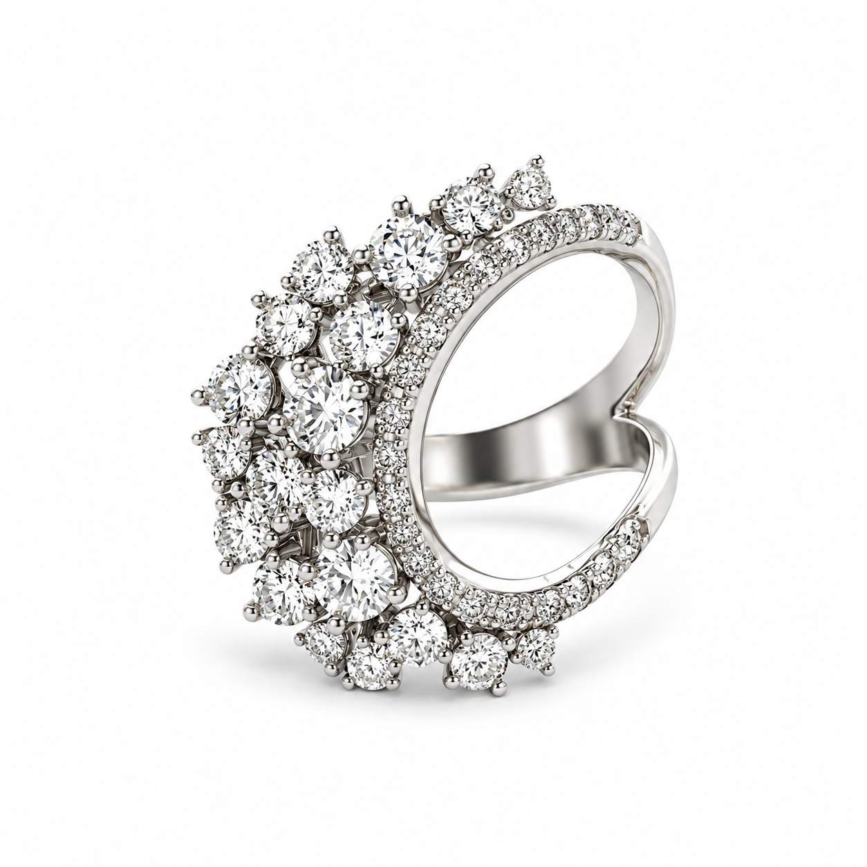 Open Frame Diamond Ring