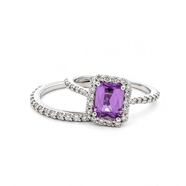 Sapphire & Diamond Ring Set