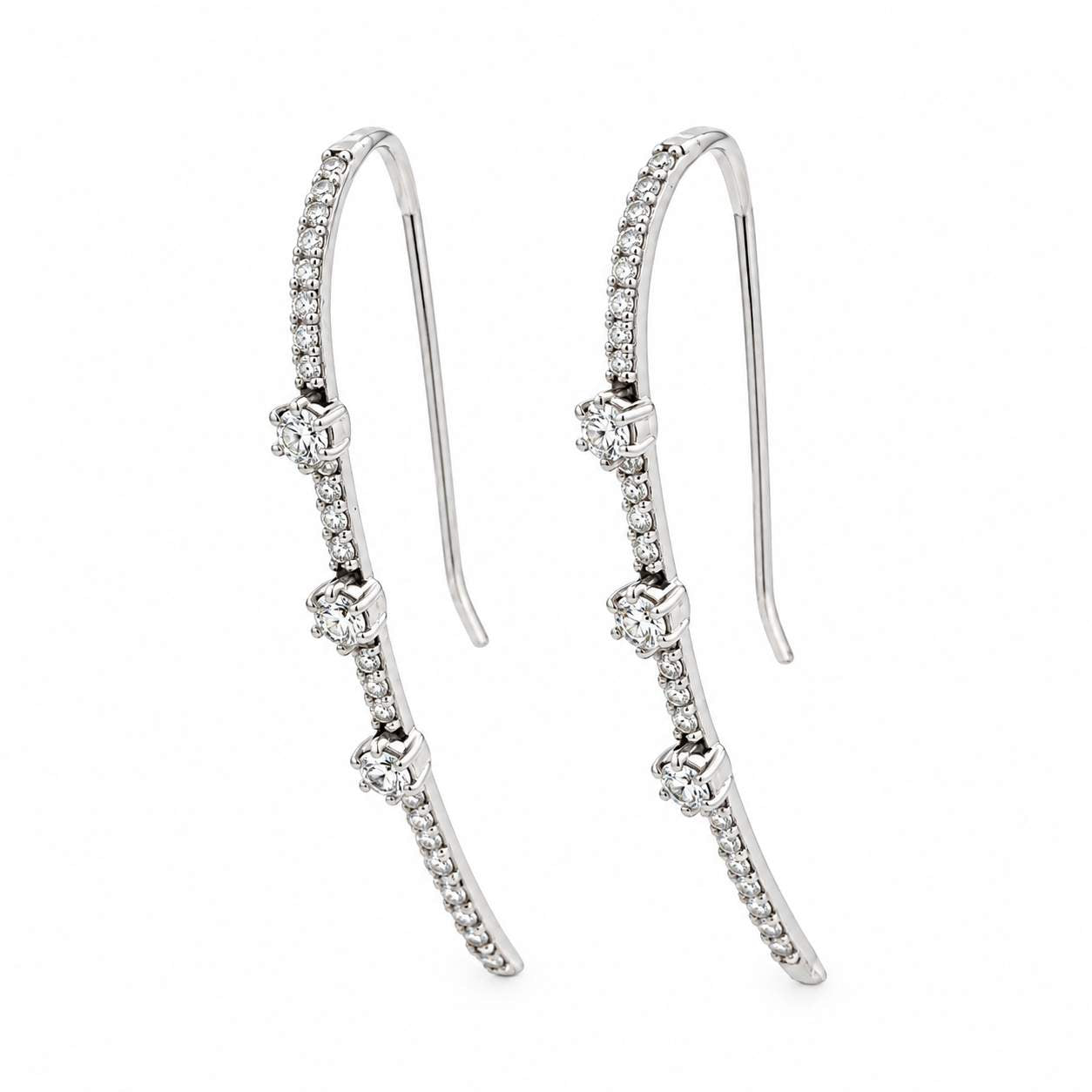 Diamond Arch Earrings
