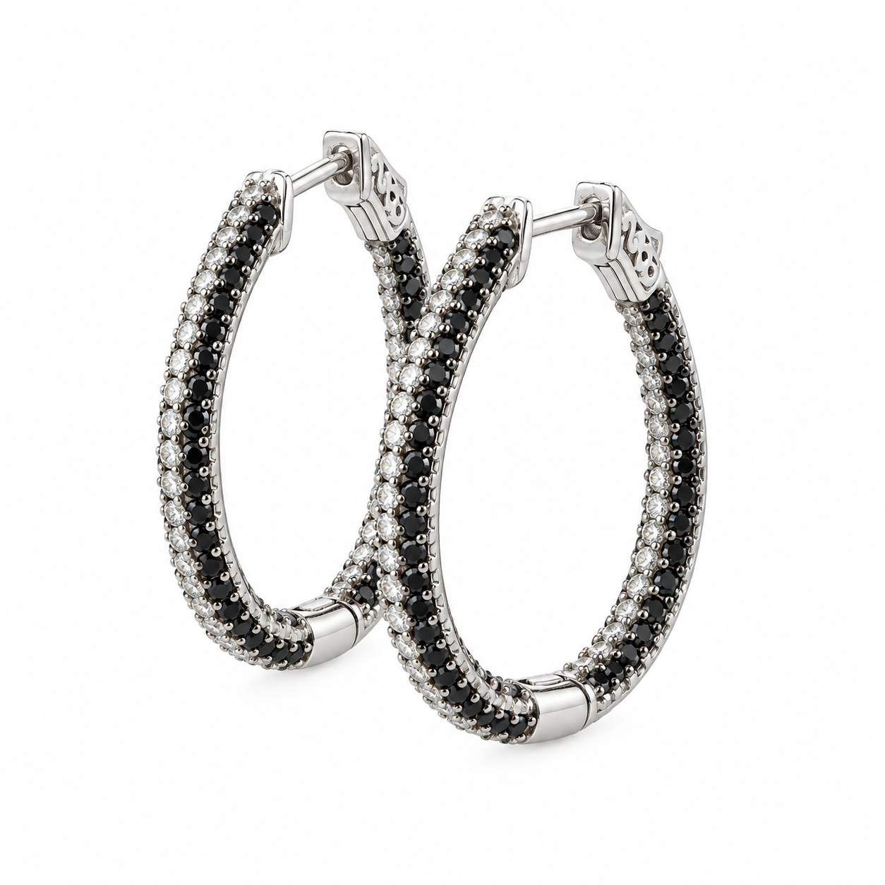 Diamond Pear-Shape Hoop Earrings