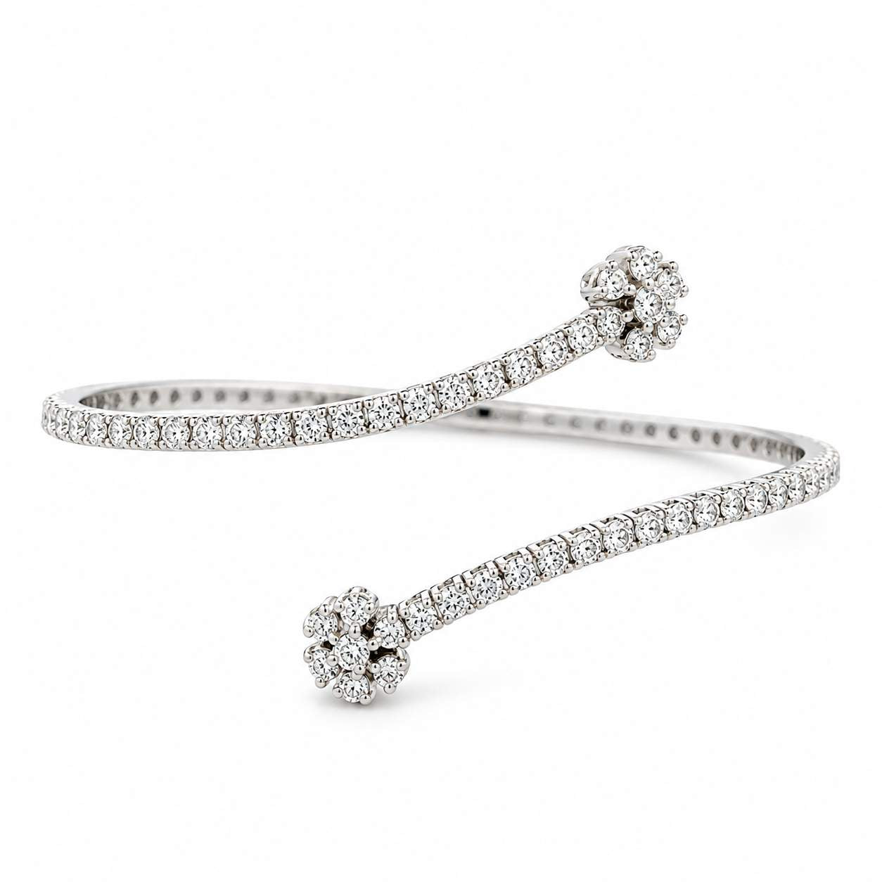 Bypass Diamond Bangle