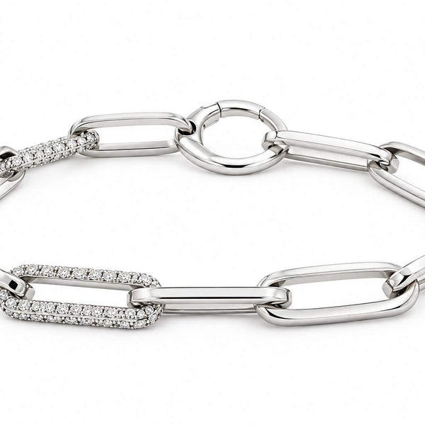 Paperclip Diamond Bracelet