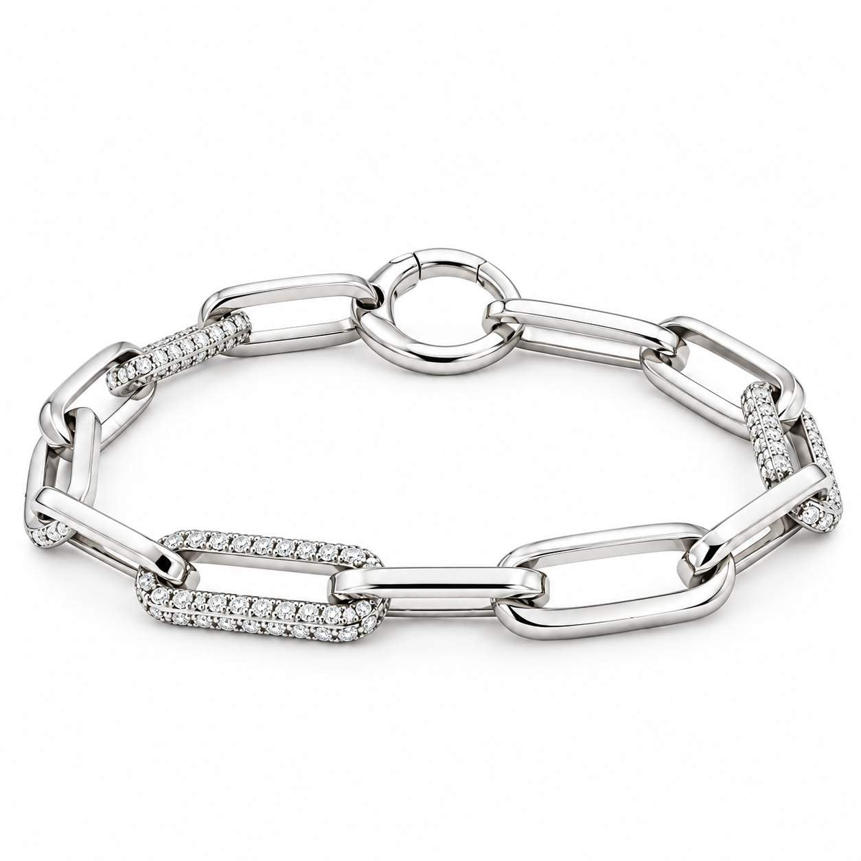 Paperclip Diamond Bracelet