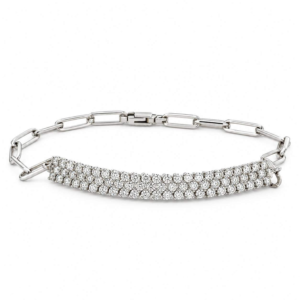 Tennis/Paperclip Diamond Bracelet