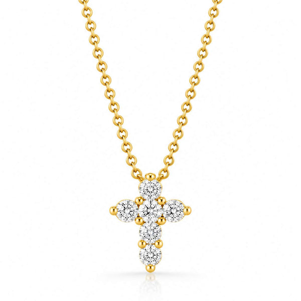 Roberto Coin Tiny Treasures Mini Cross Pendant Necklace