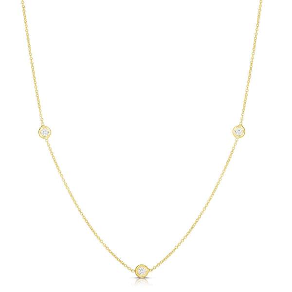 Roberto Coin By The Inch, 3 Stations, Necklace