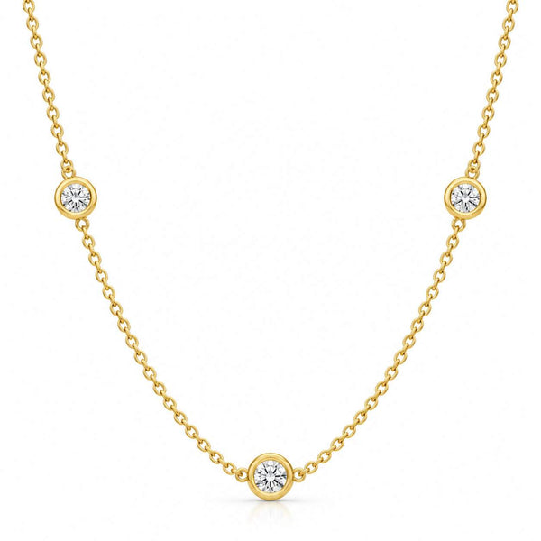 Roberto Coin By The Inch, 3 Stations, Necklace