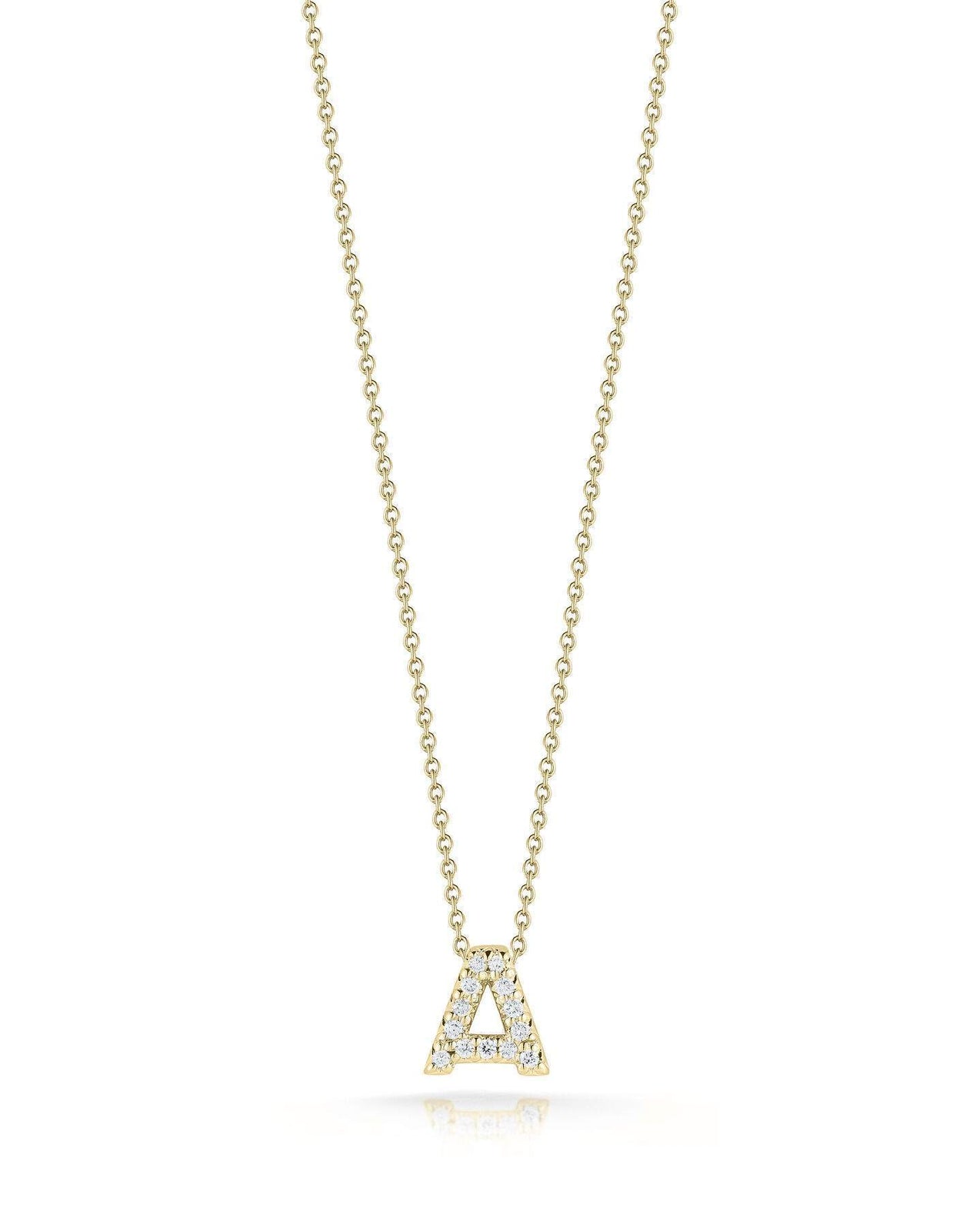 Roberto Coin TIny Treasure Love Letter "A" Pendant Necklace