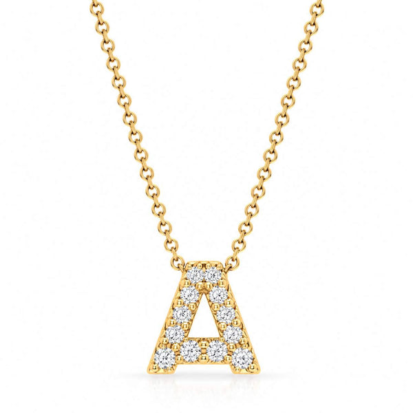 Roberto Coin TIny Treasure Love Letter "A" Pendant Necklace