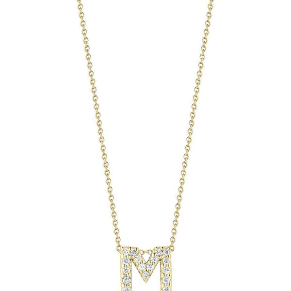 Roberto Coin Love Letter "M" Pendant Necklace