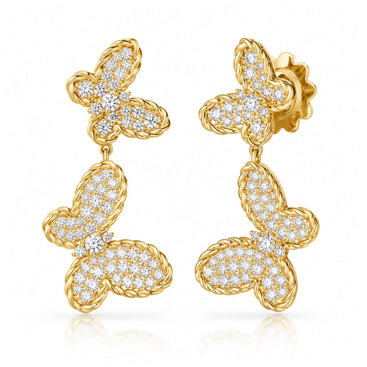 Roberto Coin Jasmine Butterfly Earrings