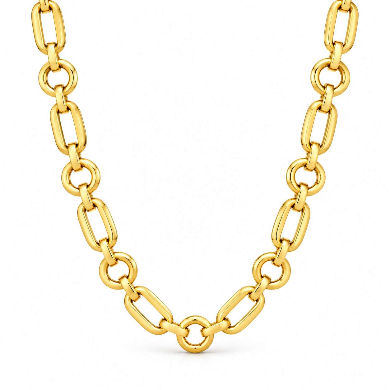 Roberto Coin Designer Mixed Link Chain Necklace