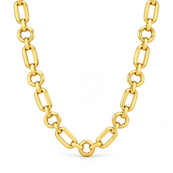 Roberto Coin Designer Mixed Link Chain Necklace