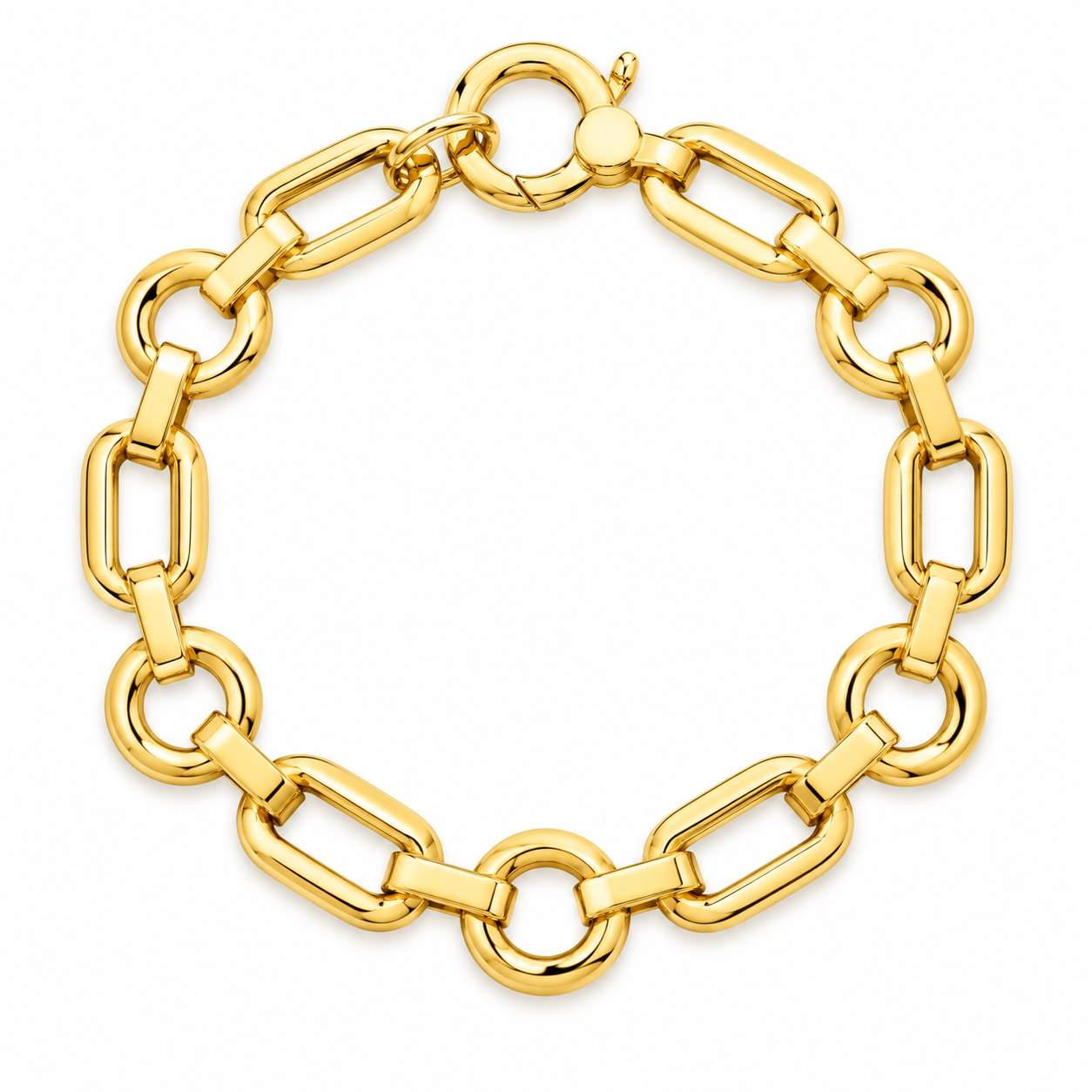Roberto Coin Designer Mixed Link Chain Bracelet
