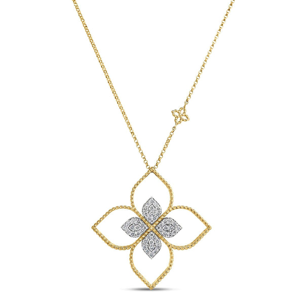 Roberto Coin Princess Flower Large Open Frame Necklace