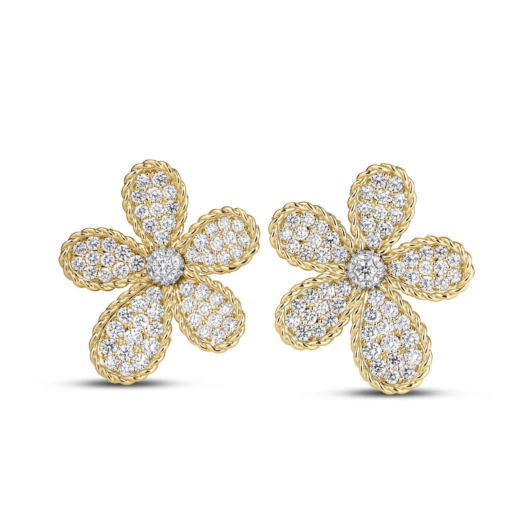 Roberto Coin Jasmine Large Flower Stud Earrings