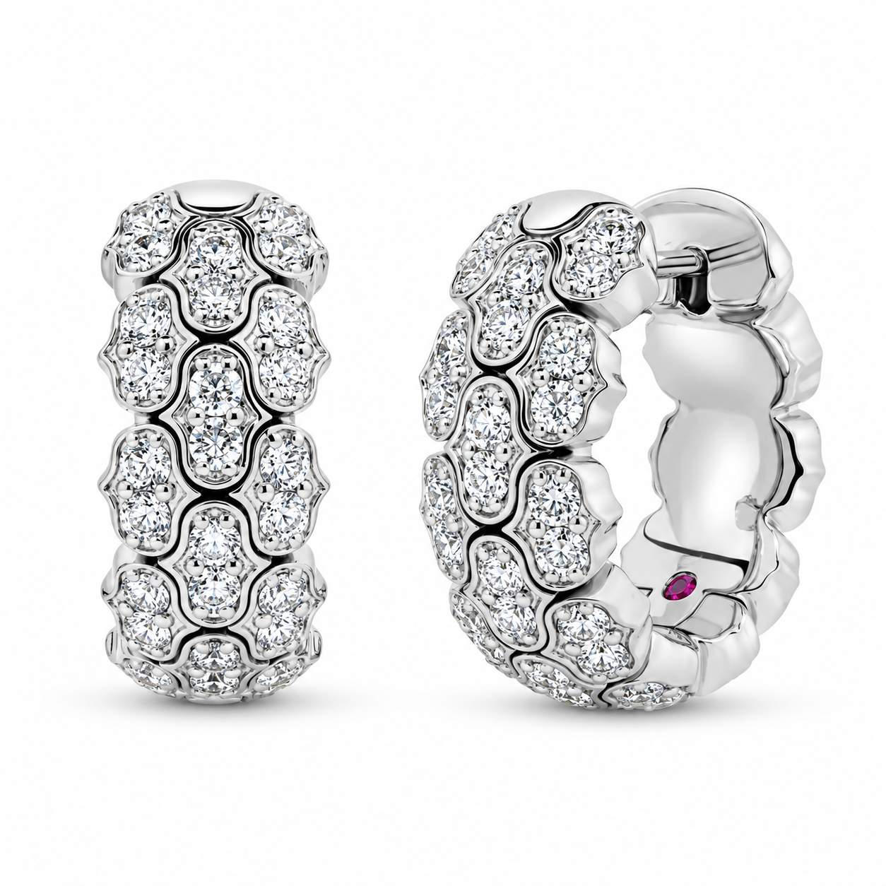 Roberto Coin Cobra Narrow Hoop Earrings