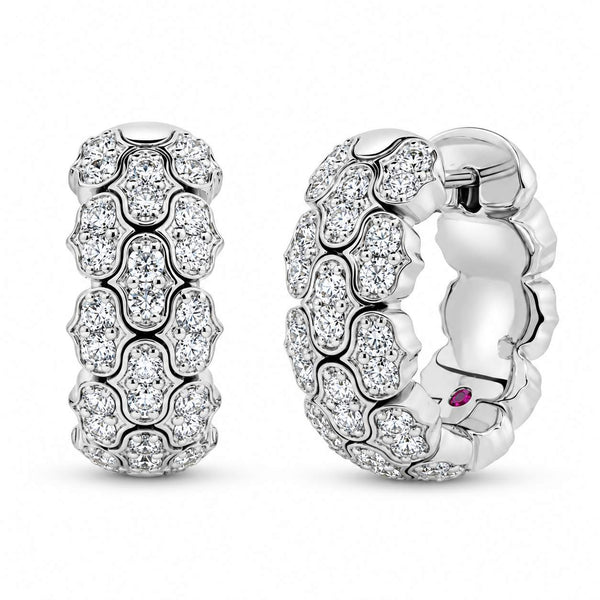 Roberto Coin Cobra Narrow Hoop Earrings
