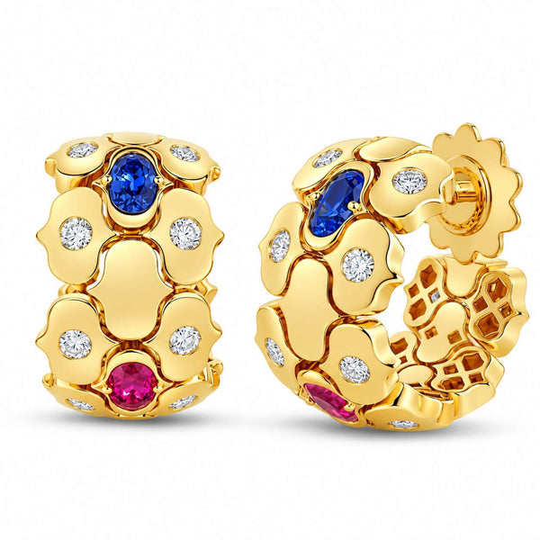 Roberto Coin Cobra Wide Open Back Hoop Earrings