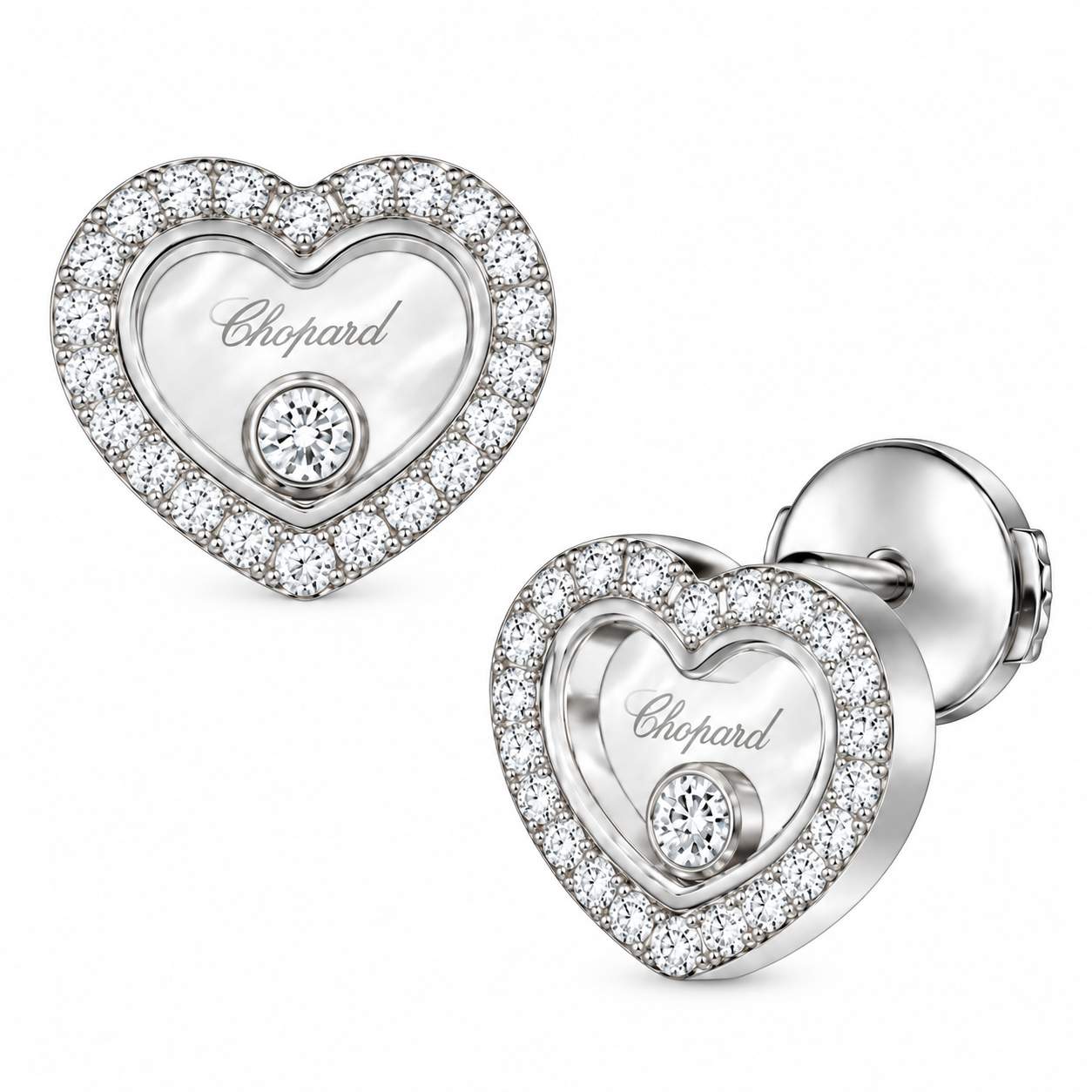 Chopard Happy Diamonds Heart Stud Earrings