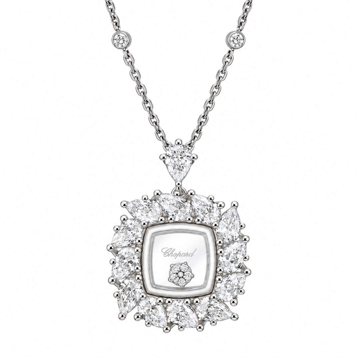 Chopard Happy Diamonds Square Pendant Necklace