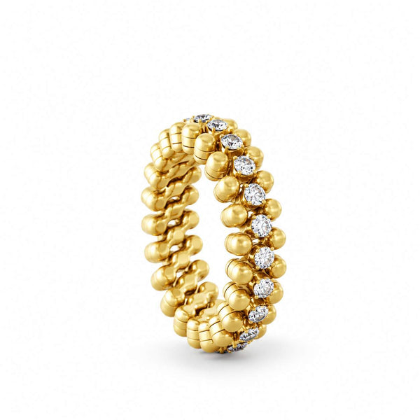 Serafino Consoli 3 Rows Half-Way Expandable Ring