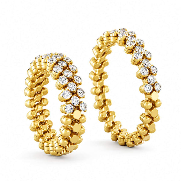 Serafino Consoli 3-Row Expandable Half-Way Ring