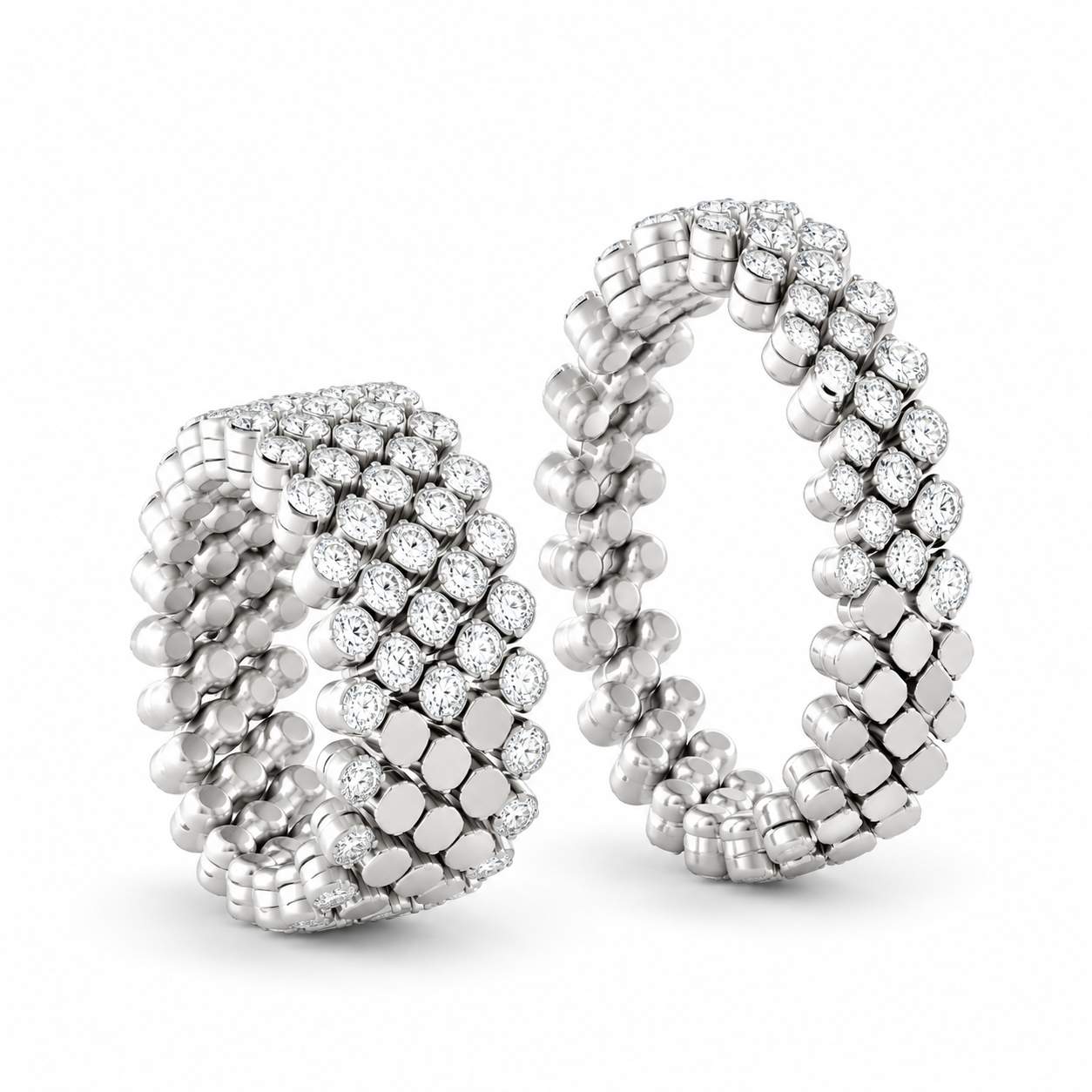 Serafino Consoli 5-Row Expandable Half-Way Ring