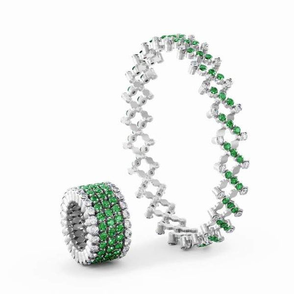 Serafino Consoli, 5 Rows, Expandable Ring To Bracelet