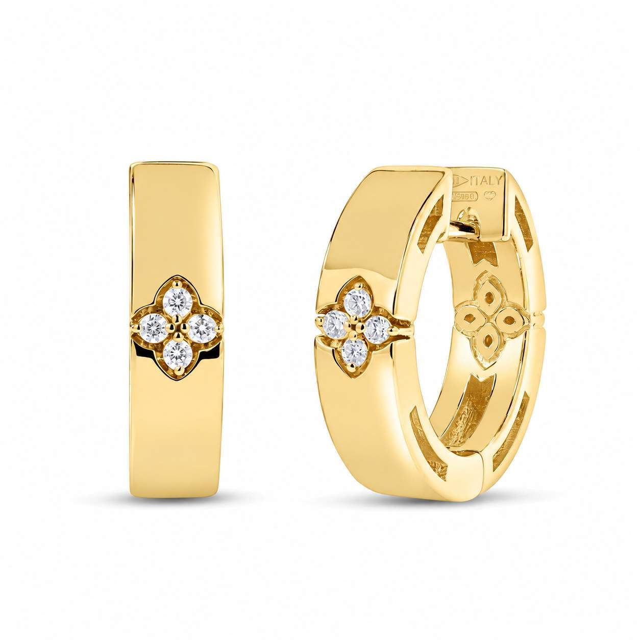 Roberto Coin Love In Verona Narrow Hoop Earrings