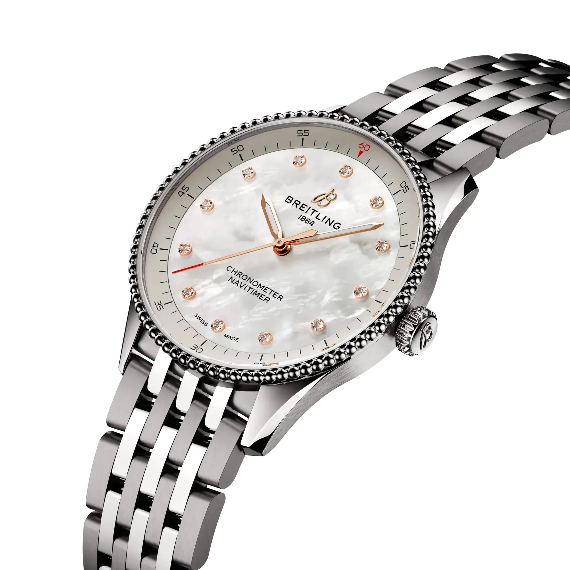Navitimer 32- Stainless Steel/Mother of Pearl - Provident Jewelry