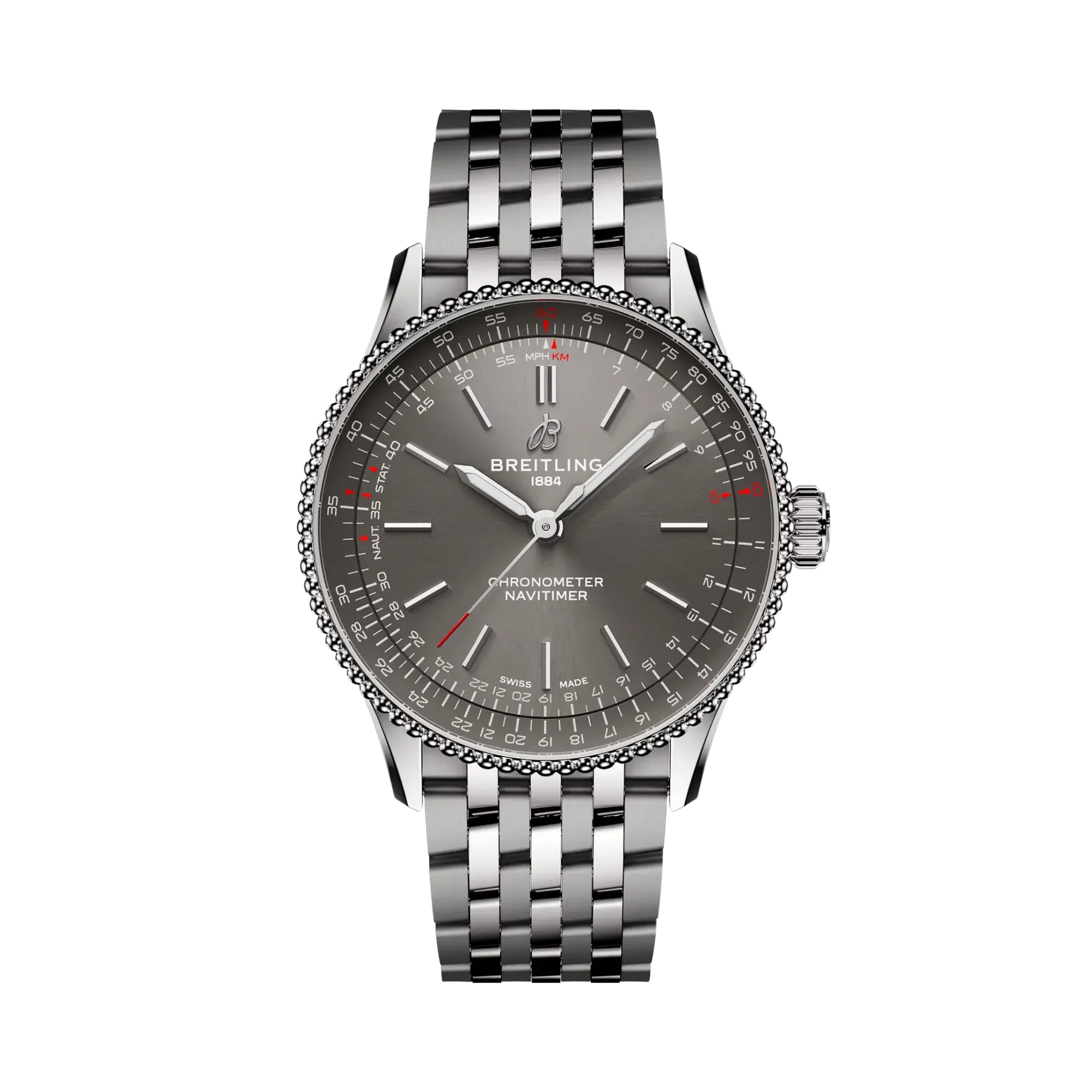 Navitimer Automatic 36- Stainless Steel/ Grey Dial - Provident Jewelry