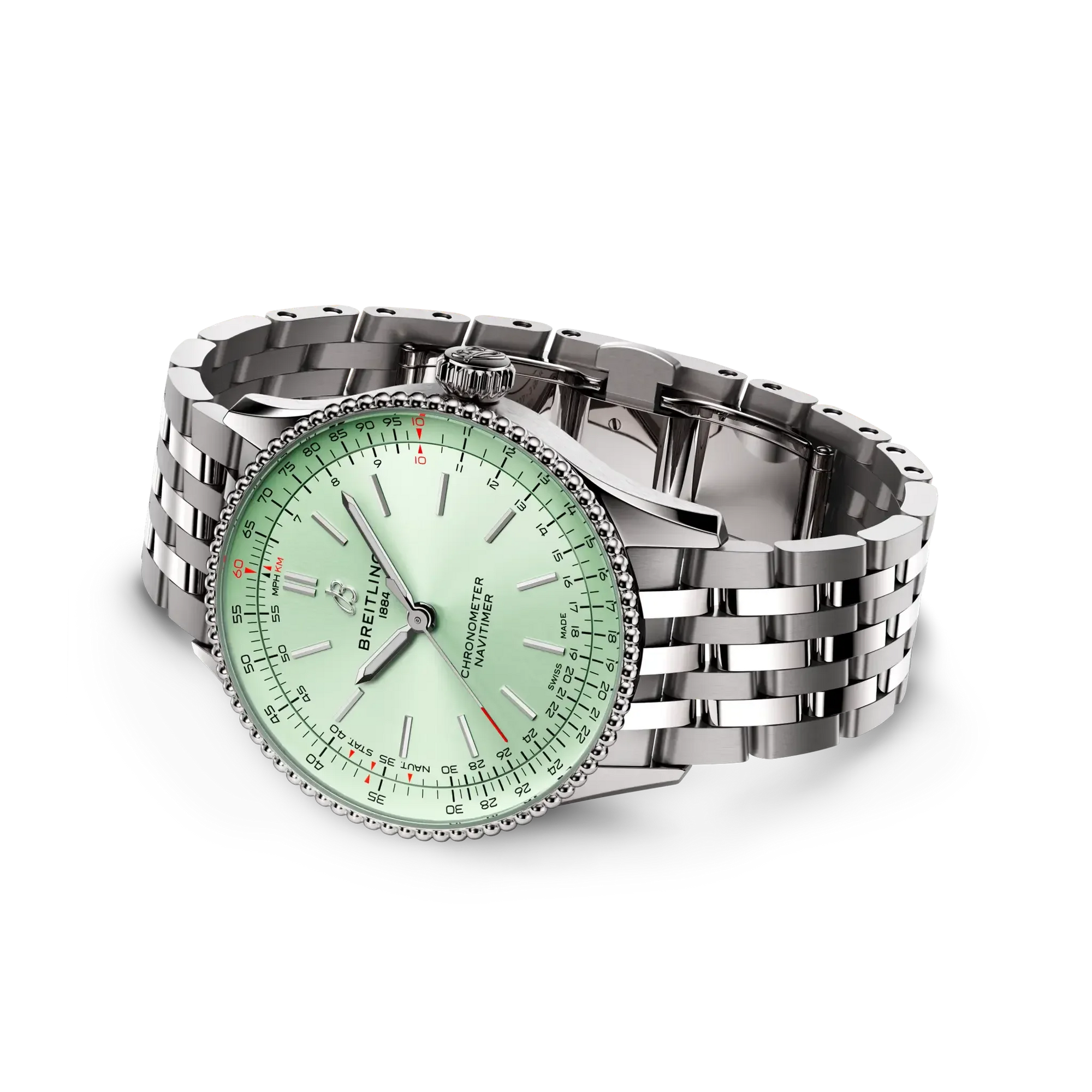 Navitimer Automatic 36- Stainless Steel/ Light Green Dial - Provident Jewelry