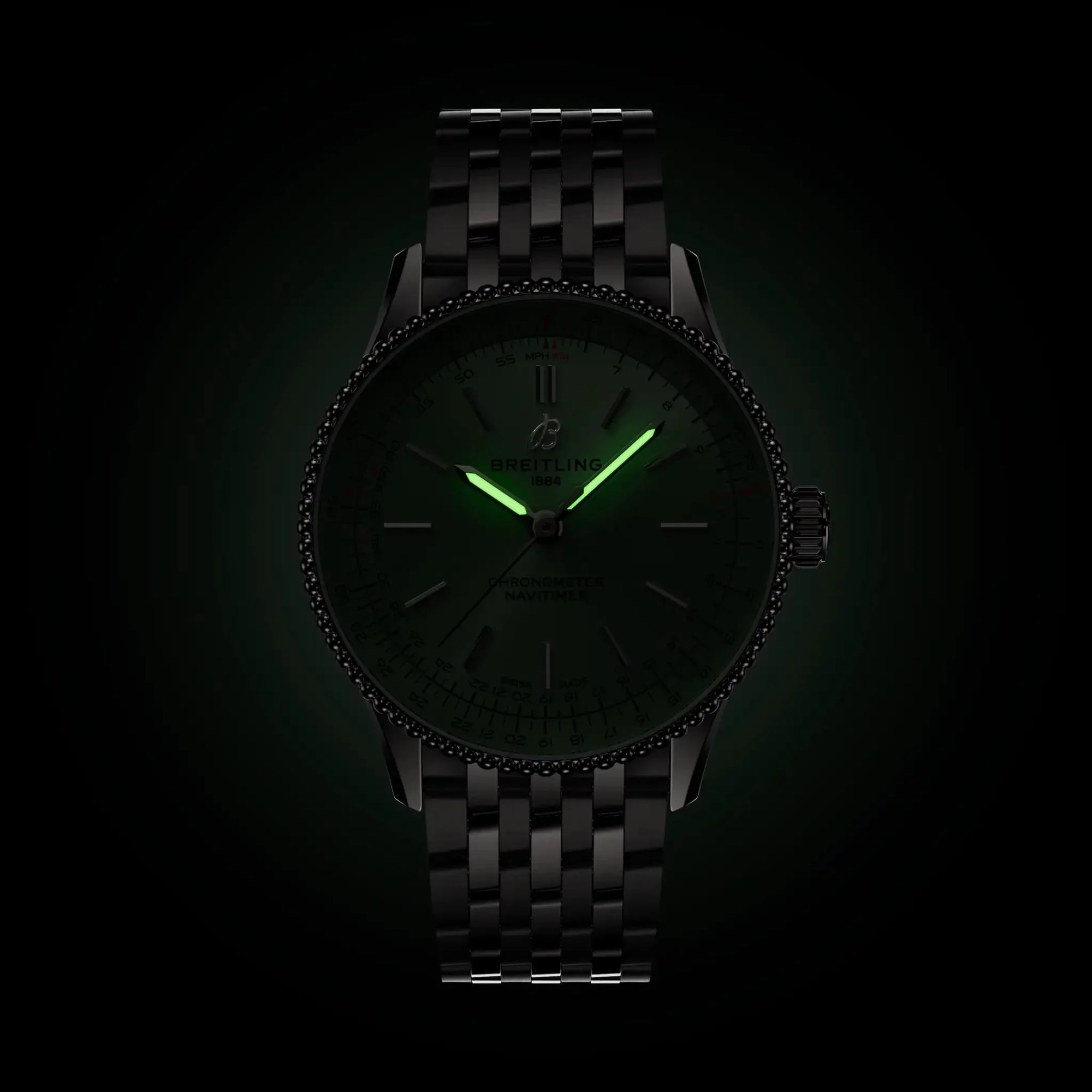 Navitimer Automatic 36- Stainless Steel/ Light Green Dial - Provident Jewelry